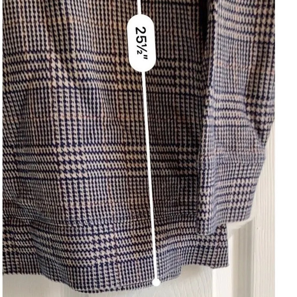 Lands' End Plaid Long Sleeve Top L Glen Check Classic Preppy Dark Academia - Picture 7 of 9